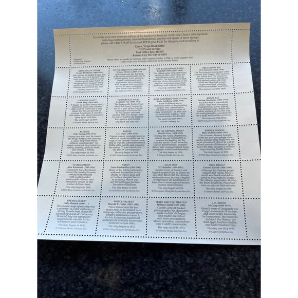 Vintage Comic Strip Classics Sheet Of Historic Postage Stamps #3000 – 1995 32c - Picture 4 of 6